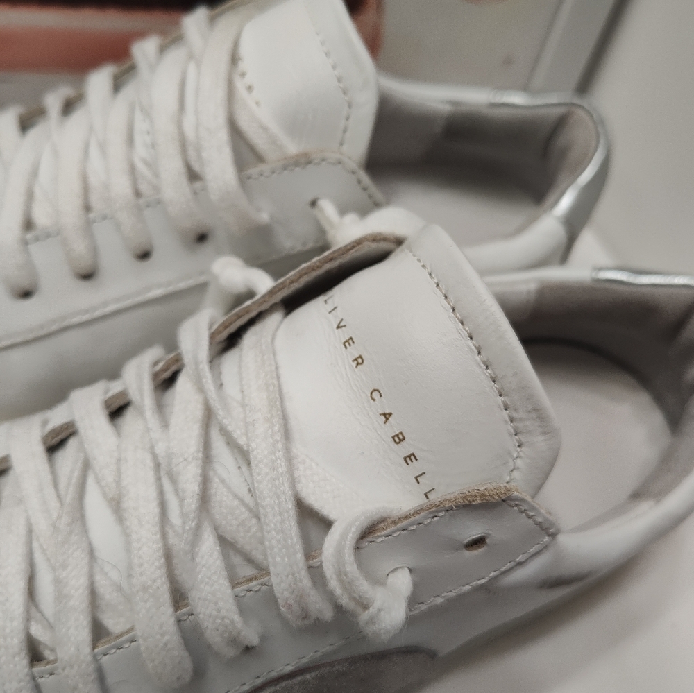 đ„°EUC Oliver Cabell Low 1 Vienna Distressed Look Leather Lace Up Sneaker Trainer - Picture 7 of 16